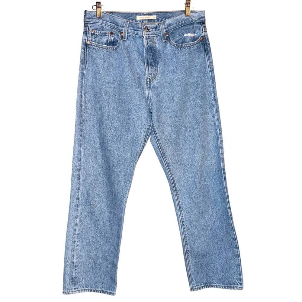 LEVI’S Wedgie Straight High Rise Jeans in Luxor Lanes Size 28 - Picture 3 of 13
